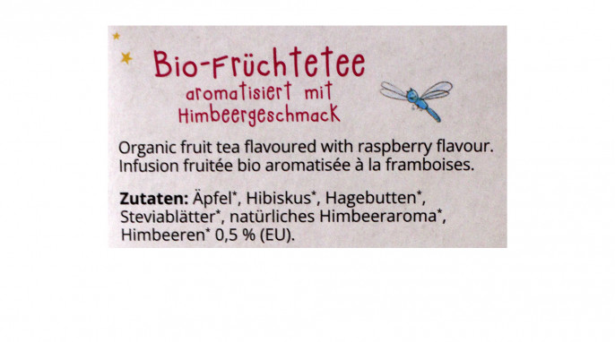 Bezeichnung + Zutaten, TeeFee Himbeertraum 
