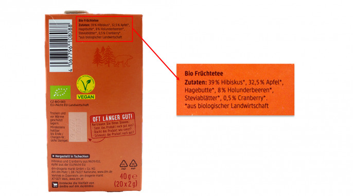 Zutaten, dm Bio Kanadische Cranberry