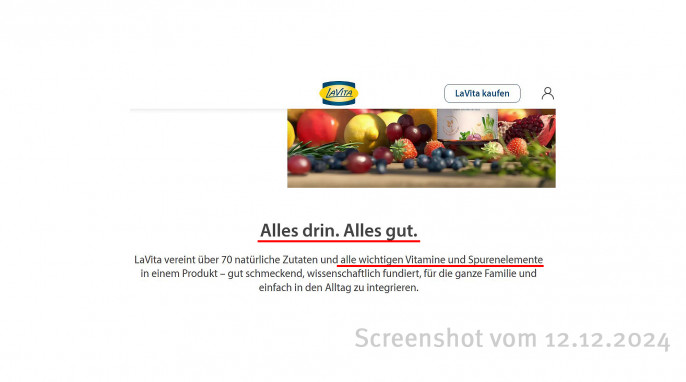 Werbung, Lavita.com, 24.01.2025