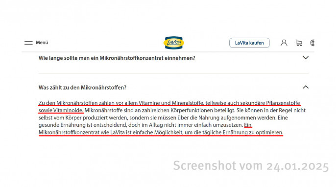 Werbung, Lavita.com, 24.01.2025 
