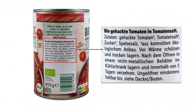 Bezeichnung + Zutaten, Baresa Bio Classic Gehackte 