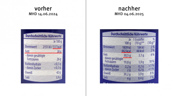  Nährwerte, Cucina Nobile Hartkäse, Hergestellt für Icewind; Hersteller: Fallini Formaggi Srl