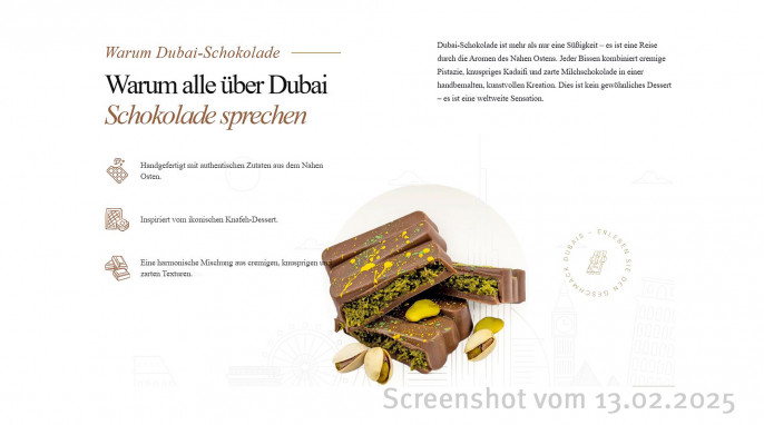 Dubai Schokolade – Das Original, Dubai-Chocolate.com, 13.02.2025 