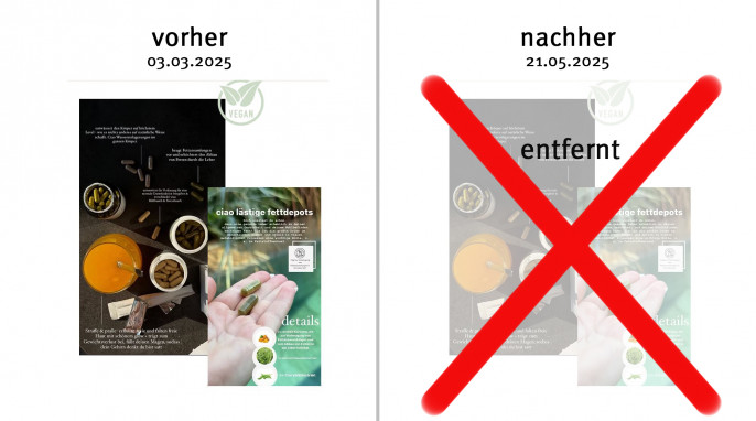 alt: Werbung Gewichtsmanagement, Lene.fklr.de, 03.03.2025; neu: 21.05.2025