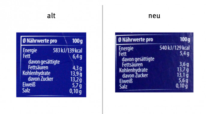 Nährwerte, Weihenstephan Fruchtquark Pfirsich-Maracuja bis März 2025 und „Cremig & Quarkig Pfirsich Maracuja“ ab März 2025