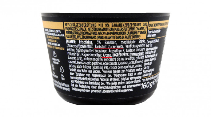 Zutaten, YoPro Erdnussbutter-Banane Geschmack