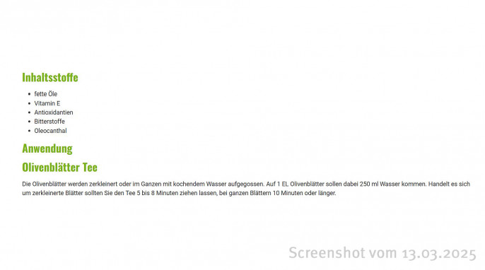 Olivenblätter, Natur-kraeuter.de, 13.03.2025