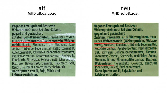 Zutaten, Billie Green Vegane Salami Klassik