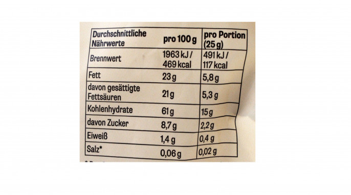 Nährwerte, Farmer’s Snack Kokos in Würfeln 