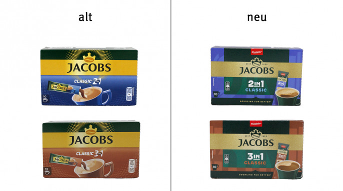 alt und neu: Jacobs 2in1 Classic und 3in1 Classic