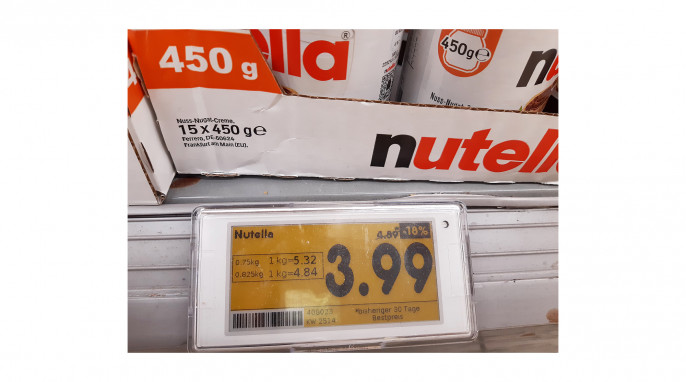 Angebot Nutella, Netto-Filiale, Frankfurter Straße, Bad Nauheim, 02.04.2025