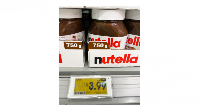 Angebot Nutella, Netto-Filiale, Allerheiligenstraße, Frankfurt/Main, 03.04.2025