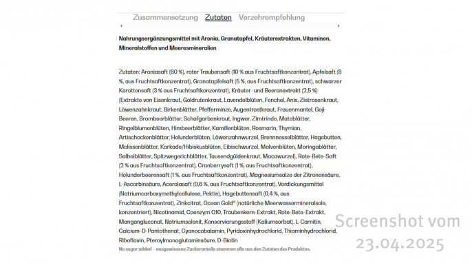 Hajoona Vitality, Hajoona-shop.com, 23.04.2025