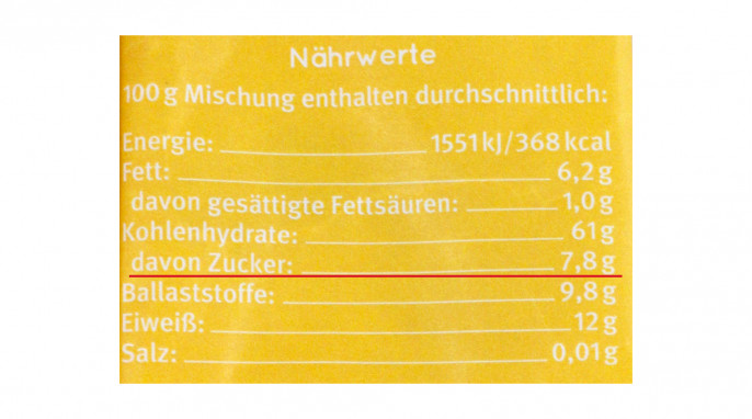 Nährwerte, Bauck Hot Hafer Golden Milk