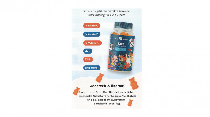 Newsletter Beautybears vom 15.05.2025, Exklusiver Presale: Edurino Kids Multivitamin 
