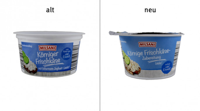 Leichte Körnige Frischkäsezubereitung, Hersteller: Bayernland eG; ‚Hersteller: Bonifaz Kohler GmbH
