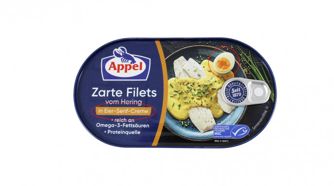 Appel Zarte Filets vom Hering in Eier-Senf-Creme