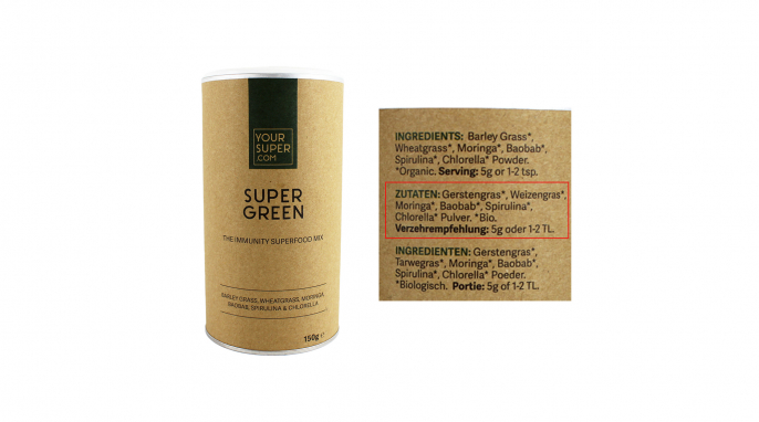 Your Superfood, Super Green Bio Superfood Mix