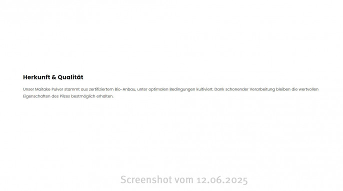 Herkunft, Myvial Bio Maitake, Myvial.de, 12.06.2025