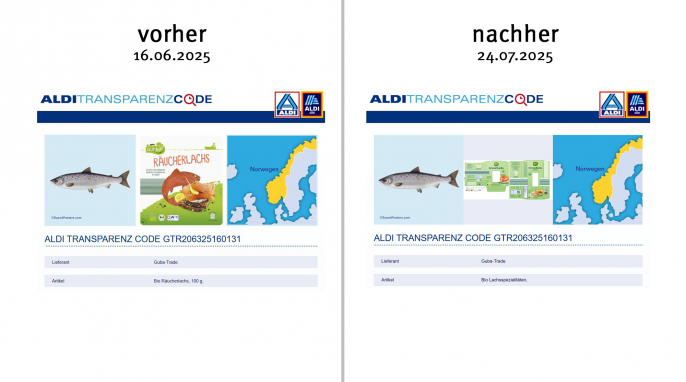 alt: Ergebnis ATC, Transparenz.aldi.de, 16.06.2025; neu: 24.07.2025 