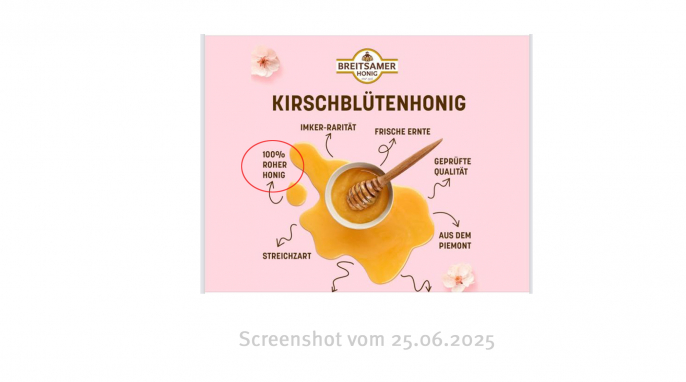 Anzeige, Breitsamer Kirschblütenhonig, Facebook.com, 25.06.2025
