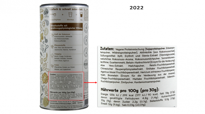 Seitenansicht, Alpha Foods Neues Leben, 2022 
