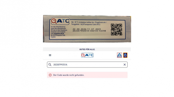 ATC-Code, Golden Seafood Wildlachsfilets, gekauft 31.03. und 13.05.2025