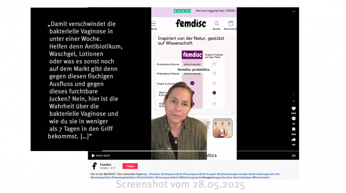 Femdisc Vaginal Probiotics, Femdisc.de, 28.05.2025 