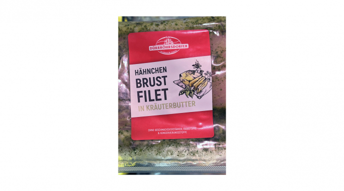 Dürrröhrsdorfer Hähnchenbrustfilet in Kräuterbutter