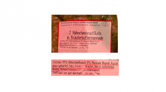Dürrröhrsdorfer Hähnchenbrustfilet in Kräuterbutter, Juli 2025