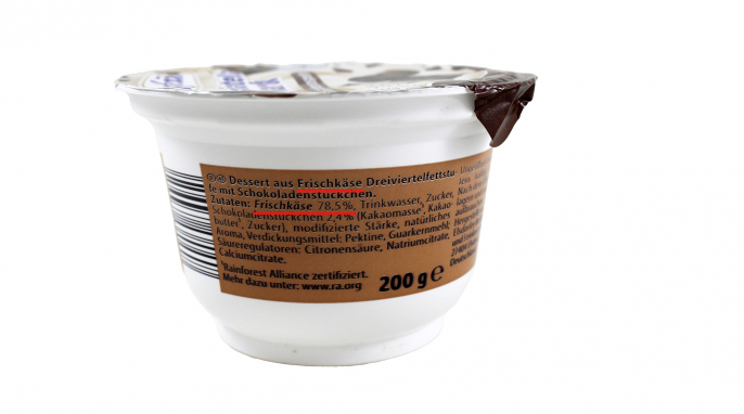 Bezeichnung und Zutaten, Landfein Stracciatella Quark mit Schokoraspeln