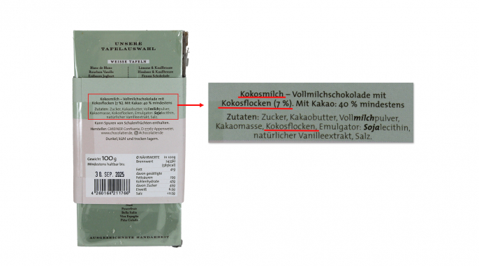 Rückseite, Gmeiner Kokosmilch
