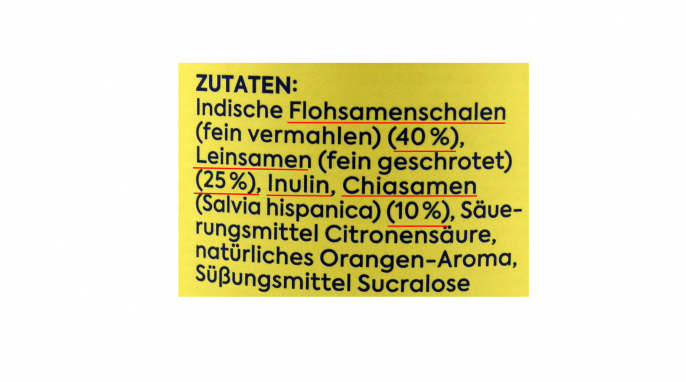 Zutaten, Zirkulin Flohsamenschalen gemahlen