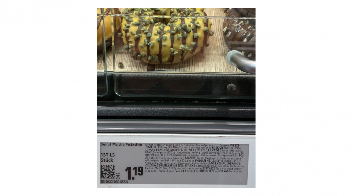 Angebot, Backunion Donut Mucho Pistachio, Rewe, Frankfurt, 13.08.2025 