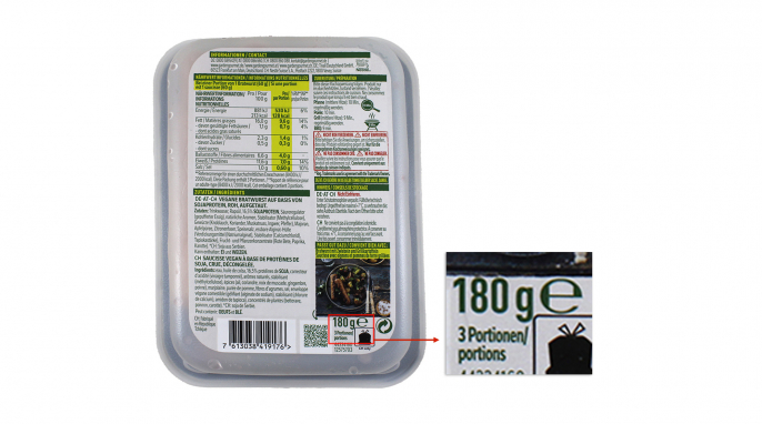 Rückseite, Garden Gourmet Sensational Bratwurst Rückseite, Garden Gourmet Sensational Bratwurst