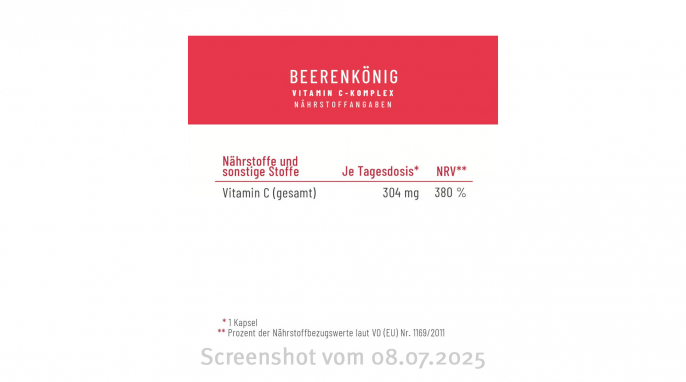 Nährwertangaben, Beerenkönig, Naturtreu.de, 08.07.2025