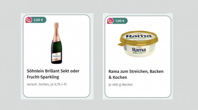 Screenshot der Rewe Bonus App