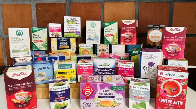 Verschiedene Teeverpackungen Verschiedene Teeverpackungen