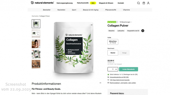 Collagen, Natural elements, My-ne.com, 22.09.2025 