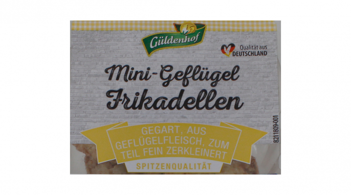 Lesbarkeit, Güldenhof Mini-Geflügel-Frikadellen