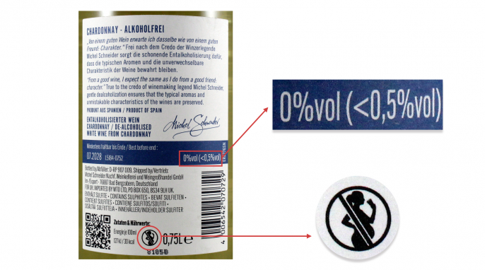 Restalkohol, Michel Schneider Chardonnay alkoholfrei Restalkohol, Michel Schneider Chardonnay alkoholfrei