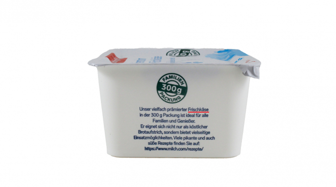 Werbung, SalzburgMilch Premium Natur Frischkäse