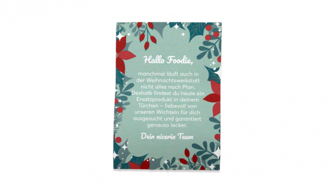 Information zu 10.12.2025, Niceria Adventskalender A very vegan Christmas