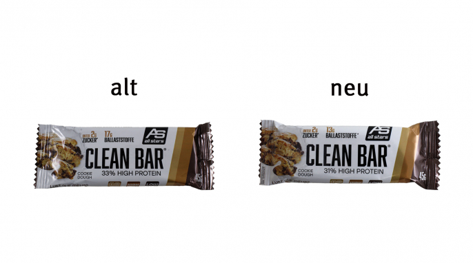 alt und neu, AS all stars Clean Bar High Protein Cookie Dough
