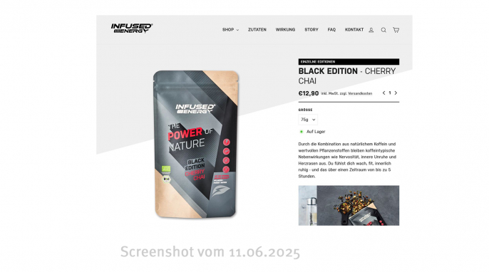 Black Edition Cherry Chai, Infusedenergy.shop, 11.06.2025 Black Edition Cherry Chai, Infusedenergy.shop, 11.06.2025