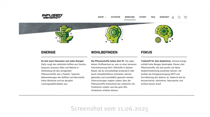 Werbung, Infusedenergy.shop, 11.06.2025 Werbung, Infusedenergy.shop, 11.06.2025