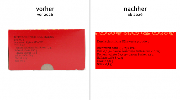 alt: Nährwerte, Desert Farmers Medjoul Datteln, , vor 2026; neu: , ab 2026, Herstellerfoto