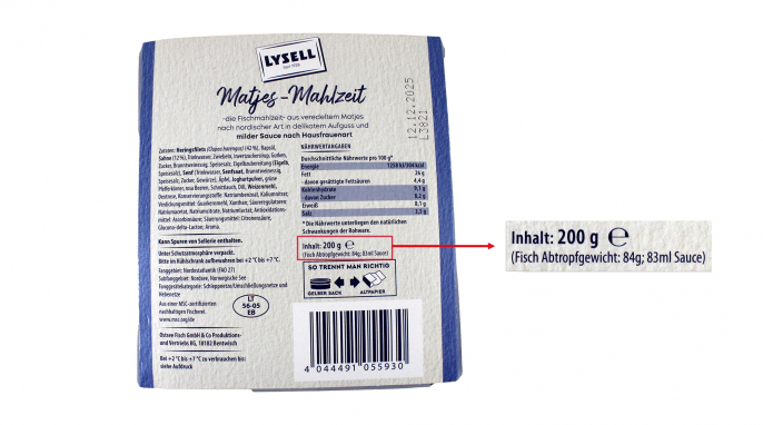 Lysell Matjes-Mahlzeit mit Sauce nach Hausfrauenart