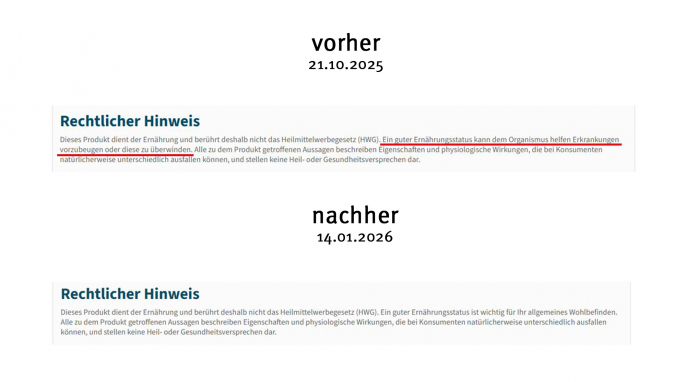 alt: Werbung, Spektr A-Z, Natugena.de, 21.10.2025; neu: 14.01.2026