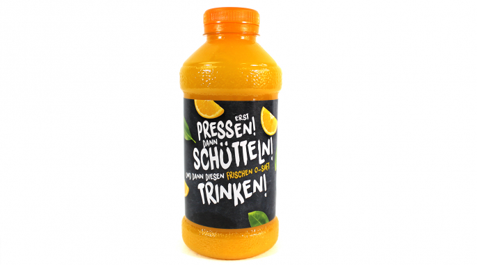Edeka Südwest, Orangensaft „per Knopfdruck selbst gepresst“